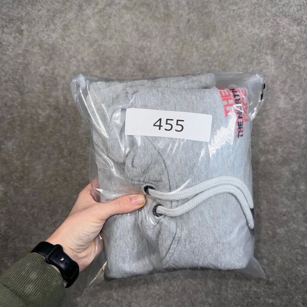 The North Face‎ Men's S Hoodie Pullover Gray Logo Casual Pullover Sweatshirt